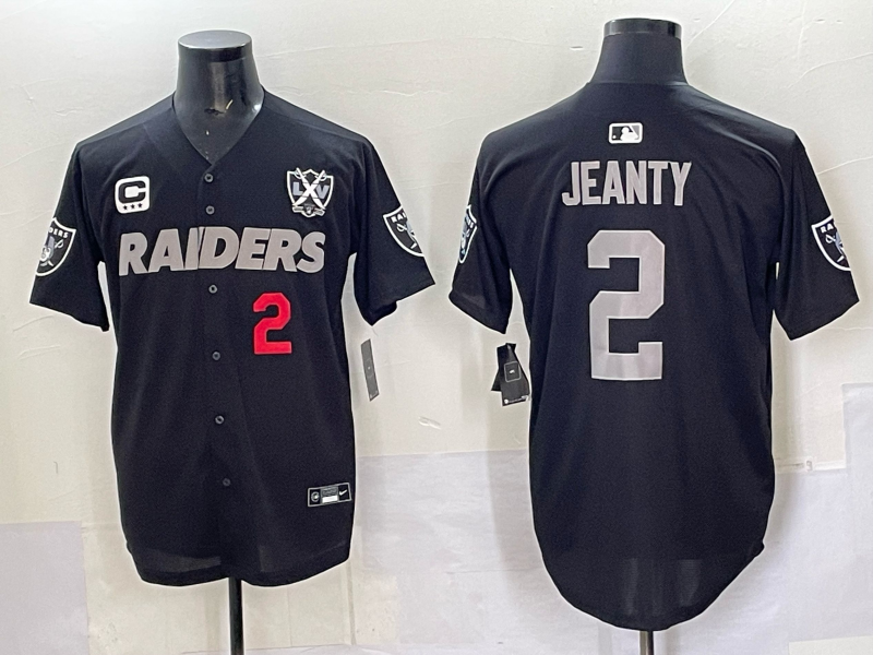 Men Oakland Raiders #2 Jeanty Black 2025 Nike NFL jersey 005->oakland raiders->NFL Jersey